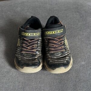 Skechers Kids Black and Tan Sneakers